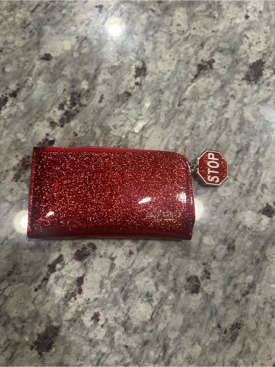 kate spade Handbags - kate spade Red Glitter Wallet w/Stop Sign Pull